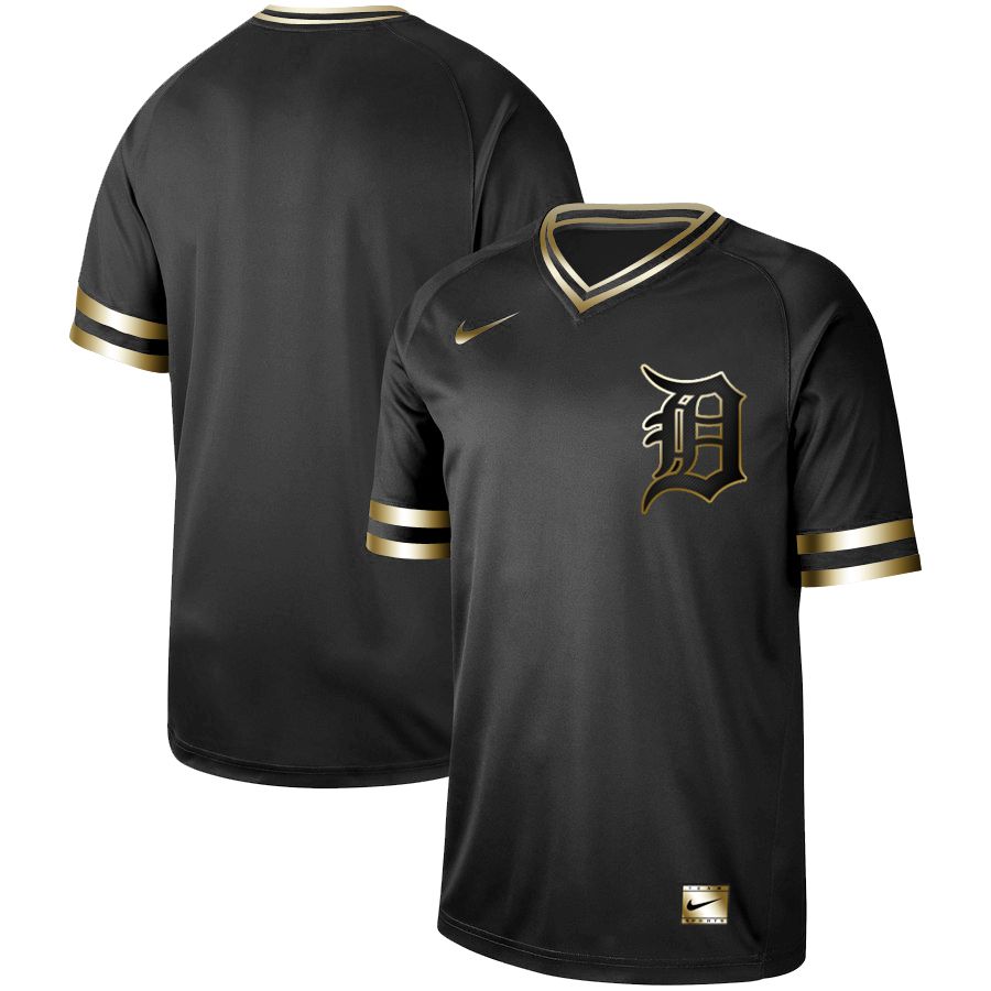 Men Detroit Tigers Blank Nike Black Gold MLB Jerseys->tampa bay rays->MLB Jersey